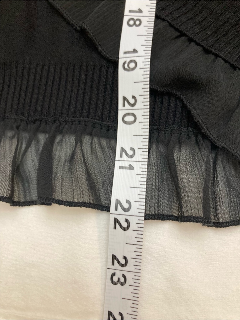Say What? Black Ruffled Open-Front Women's Sweater 2X - Picture 5 of 7